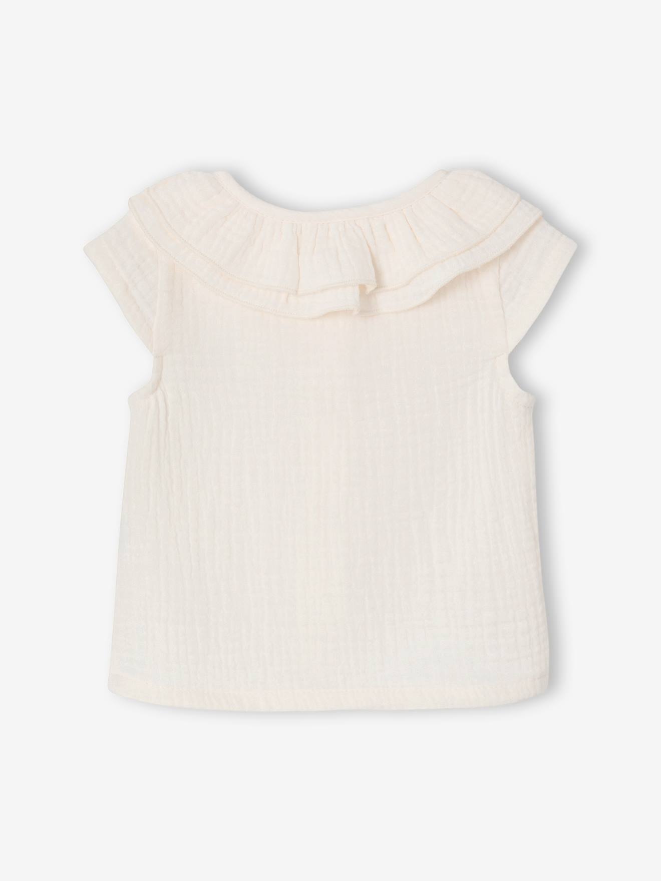 Thumbnail - Baby Bluse aus Musselin mit Doppelkragen