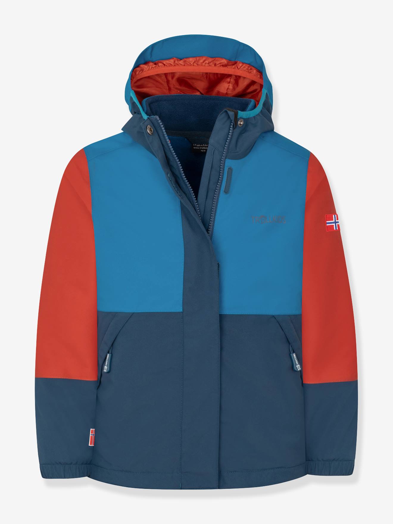 3-in-1 Outdoorjacke wasserdicht Kinder KJERAK TROLLKIDS blau Gr. 110