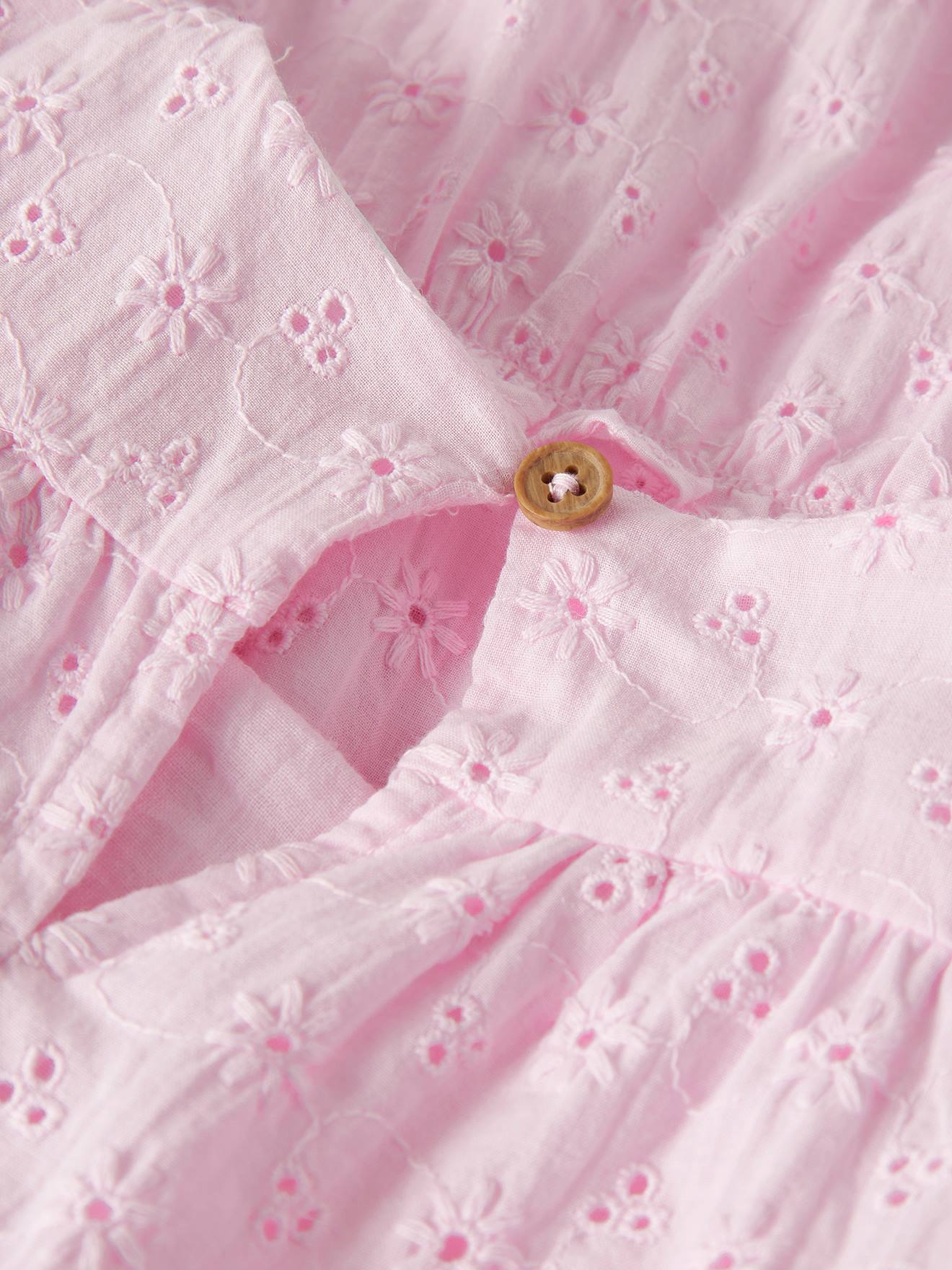 Thumbnail - Sommerkleid mit Lochstickerei und Volant Mädchen NAME IT pastell