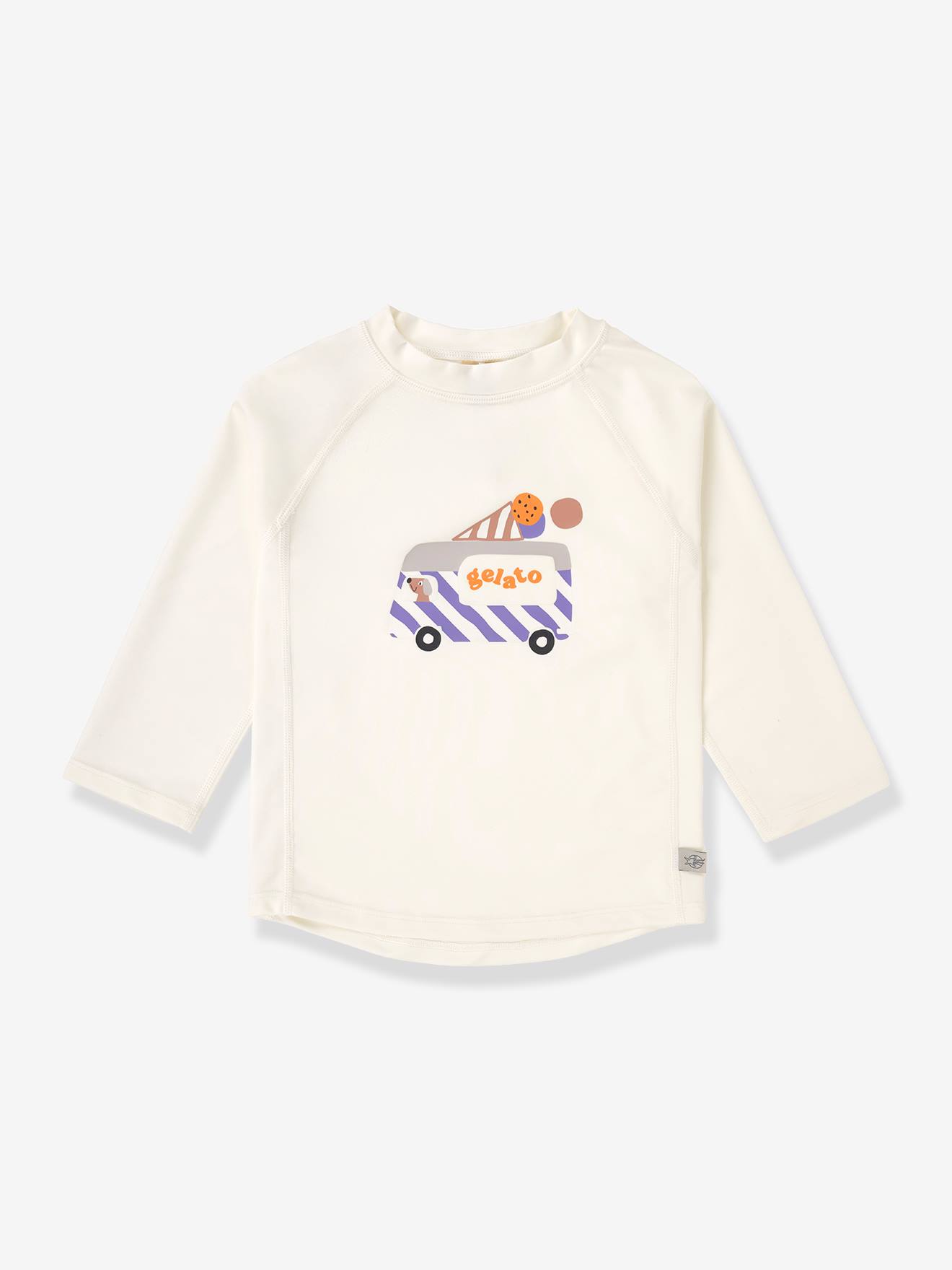 Baby UV-Badeshirt EIS-Motiv LÄSSIG weiß Gr. 62/68