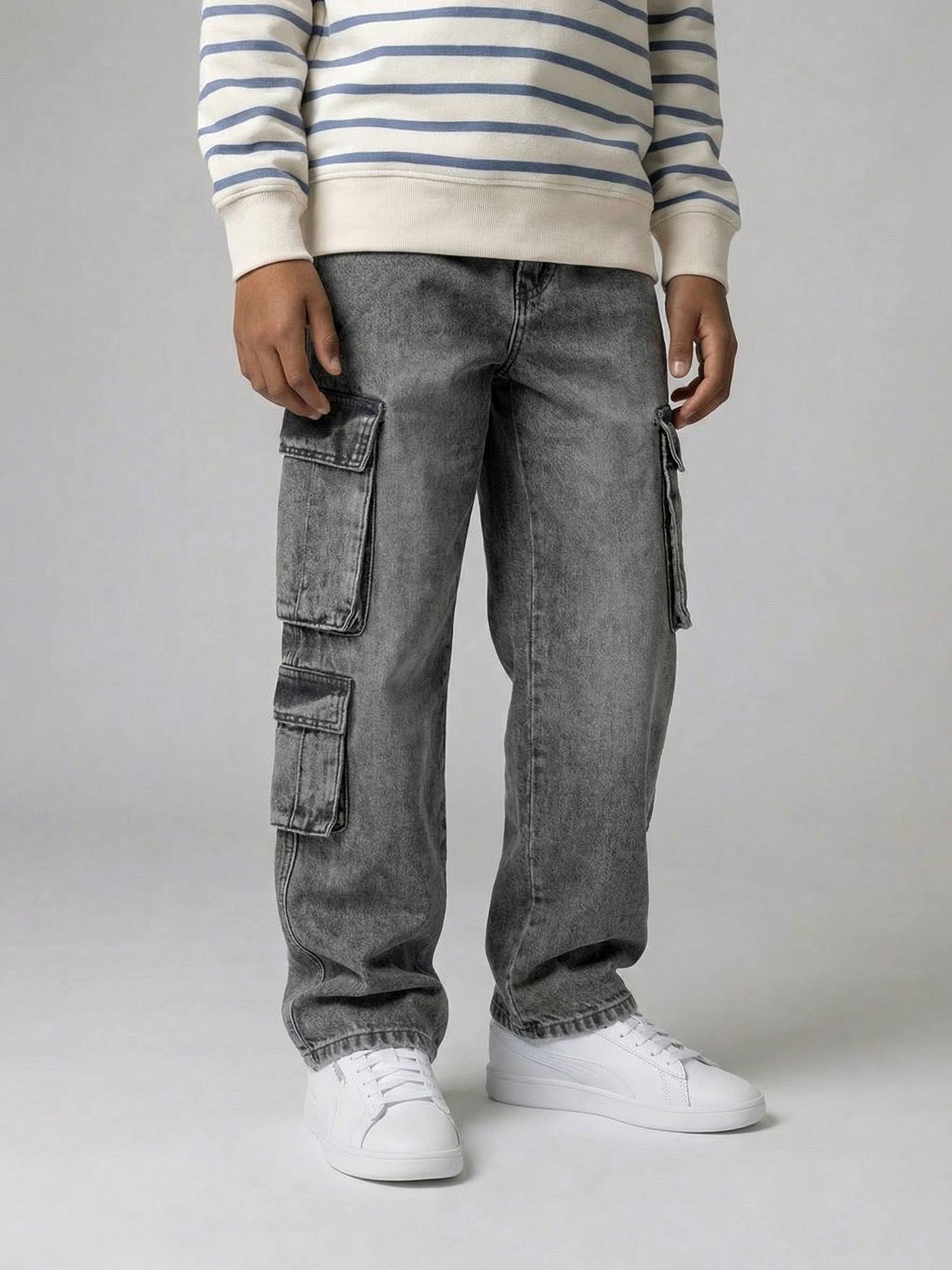 Jungen Cargo-Jeans Loose-Fit