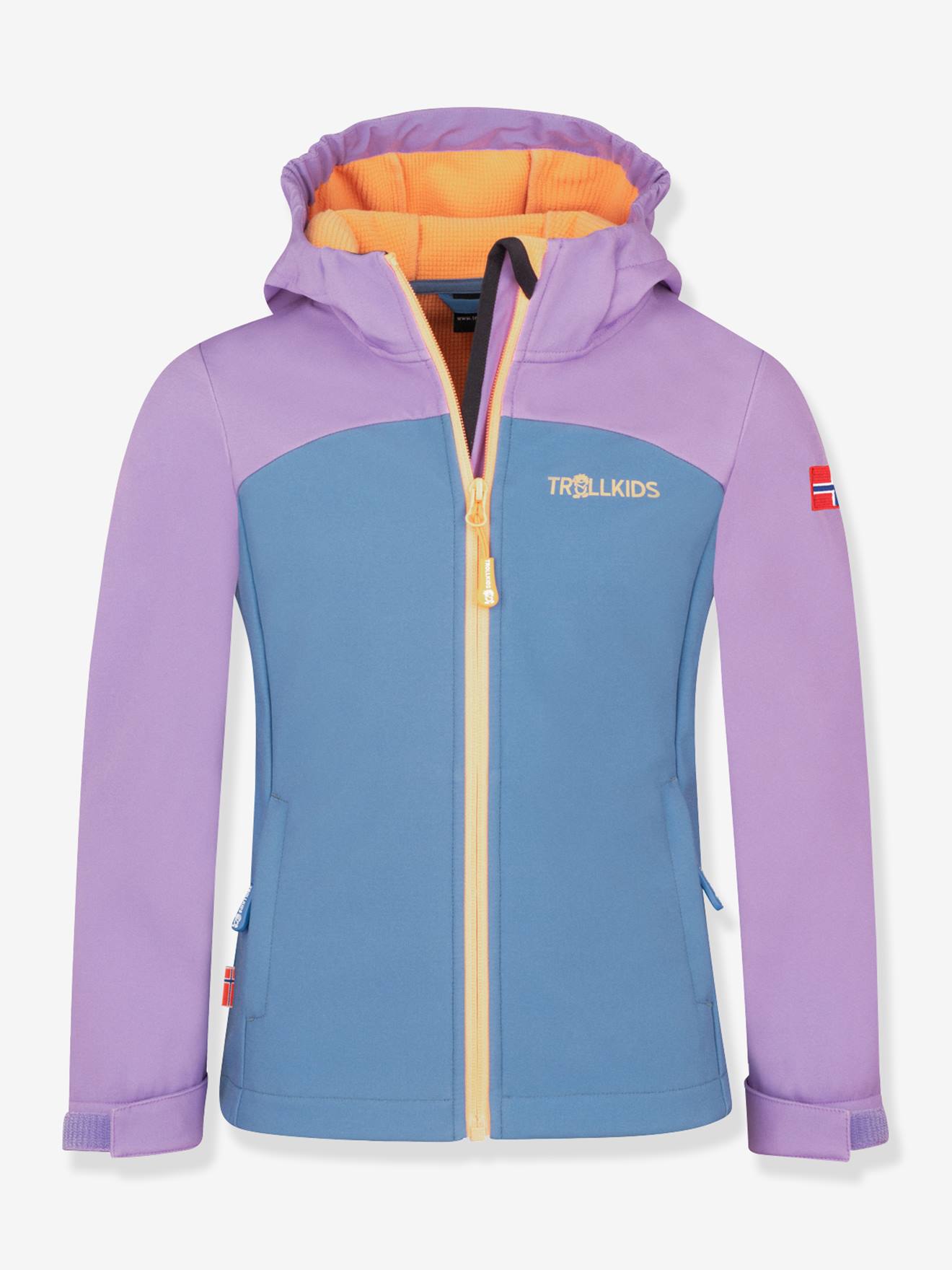 Mädchen Softshell-Jacke KRISTIANSAND XT TROLLKIDS mit Fleecefutter lavandel Gr. 98