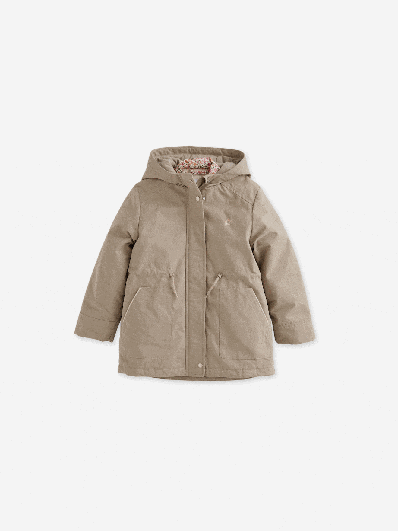 3-in-1 Mädchen Parka mit Blumenmuster