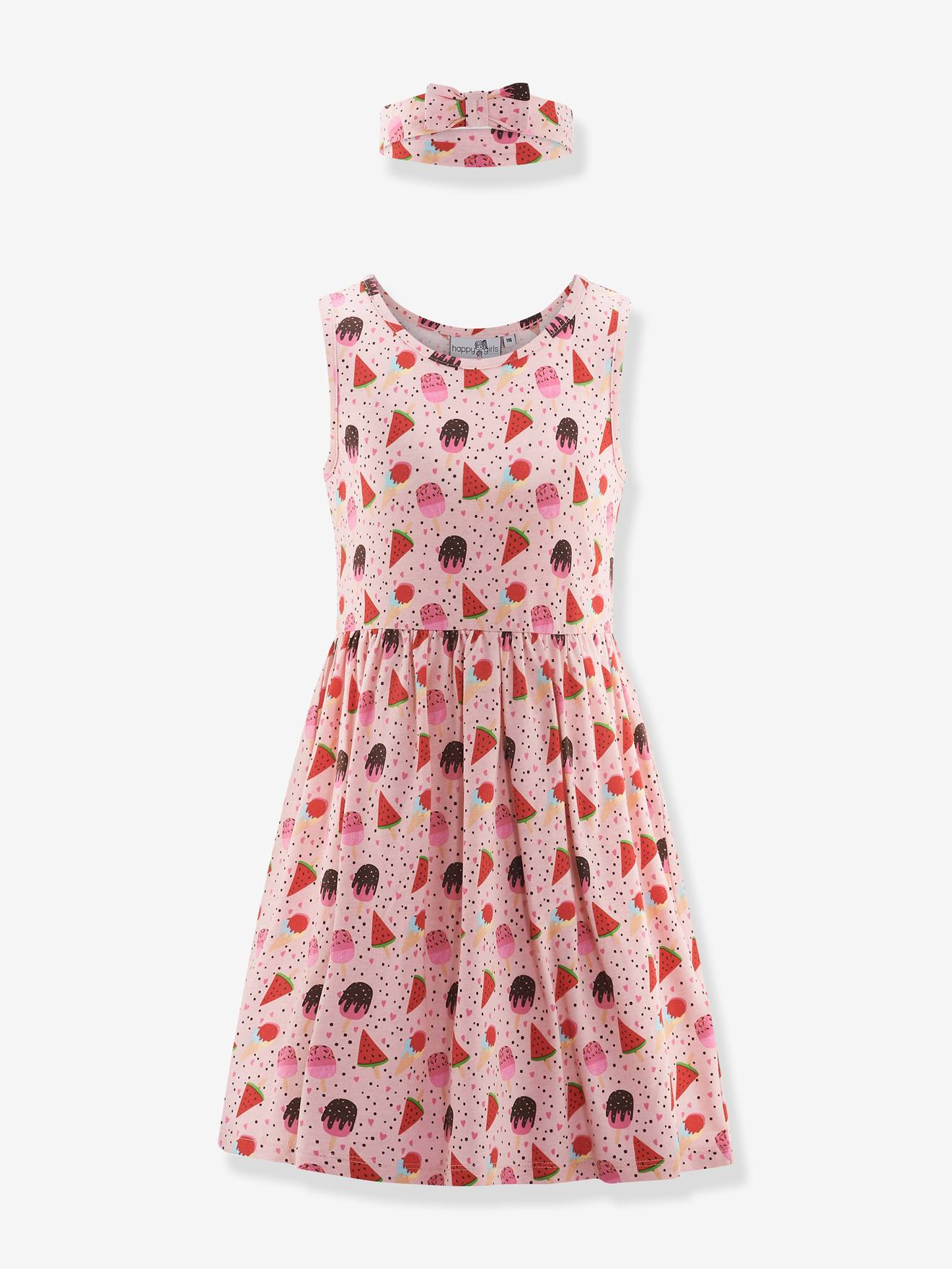 Mädchen Kleid & Haarband Happy Girls pudrig rosa Gr. 146