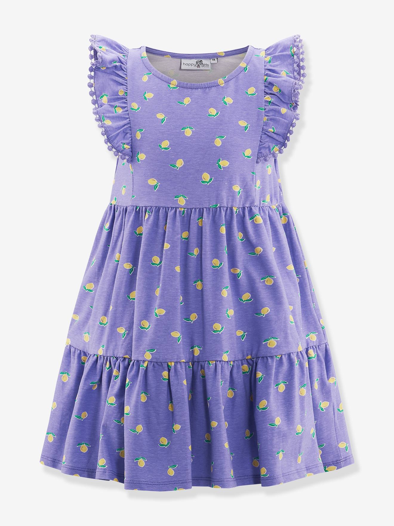 Kleid mit Volantärmeln Mädchen Happy Girls lila Gr. 146/152