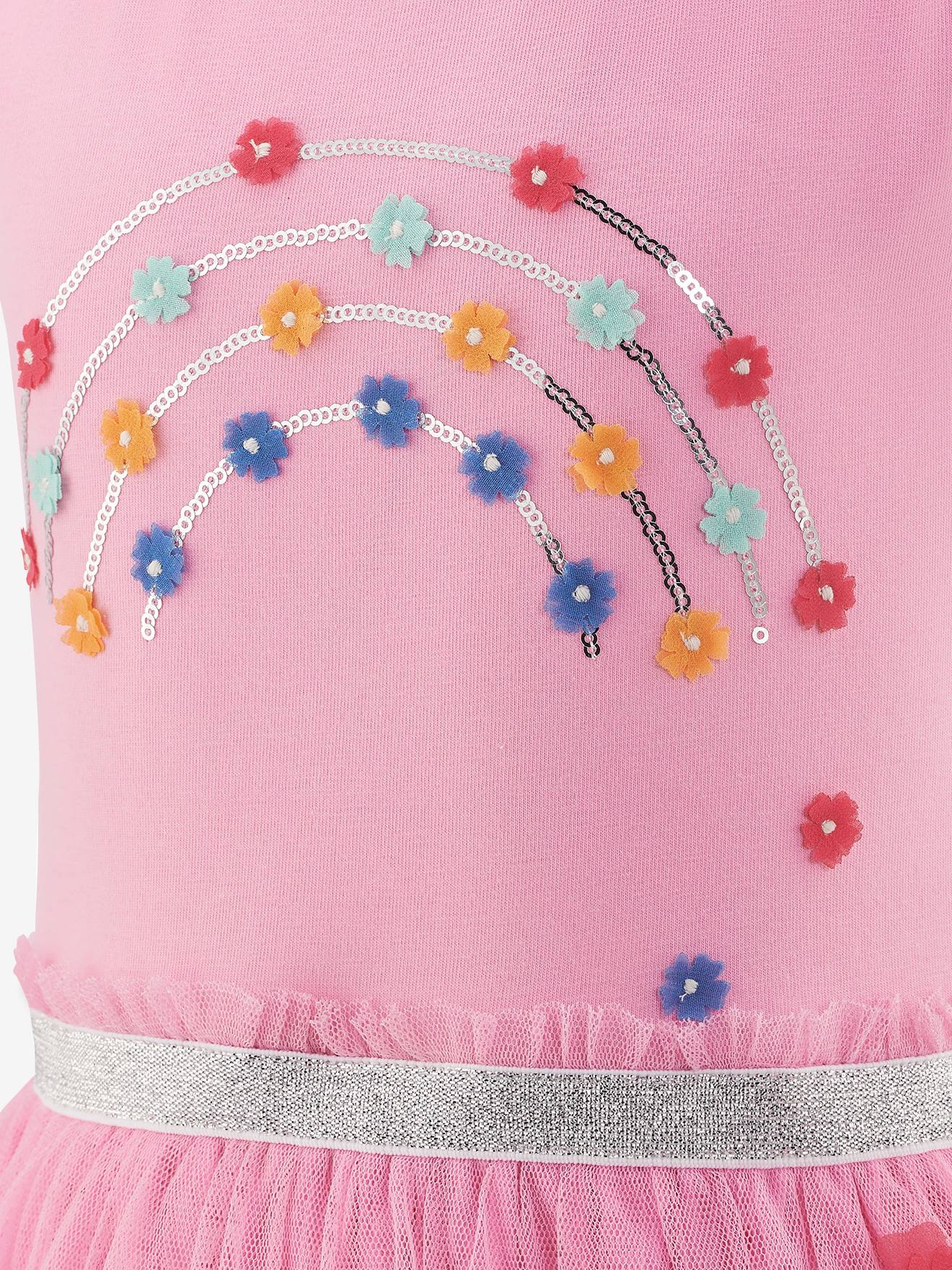 Thumbnail - Kleid mit Blüten und Tüllrock Mädchen Happy Girls bonbon