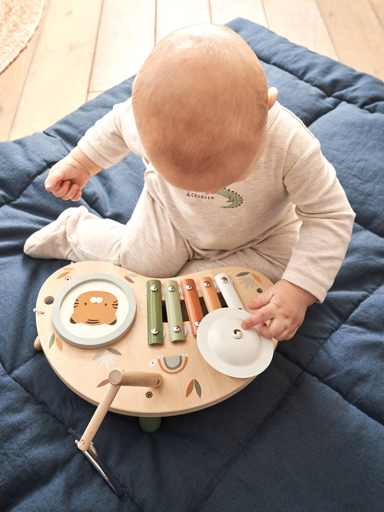 Vertbaudet Baby Musik-Spieltisch Tansania Braun Einheitsgröße