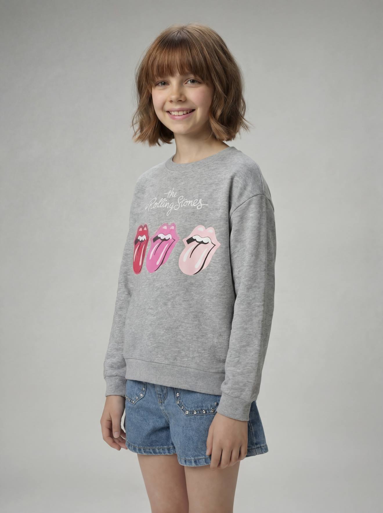 Sweatshirt Mädchen THE ROLLING STONES