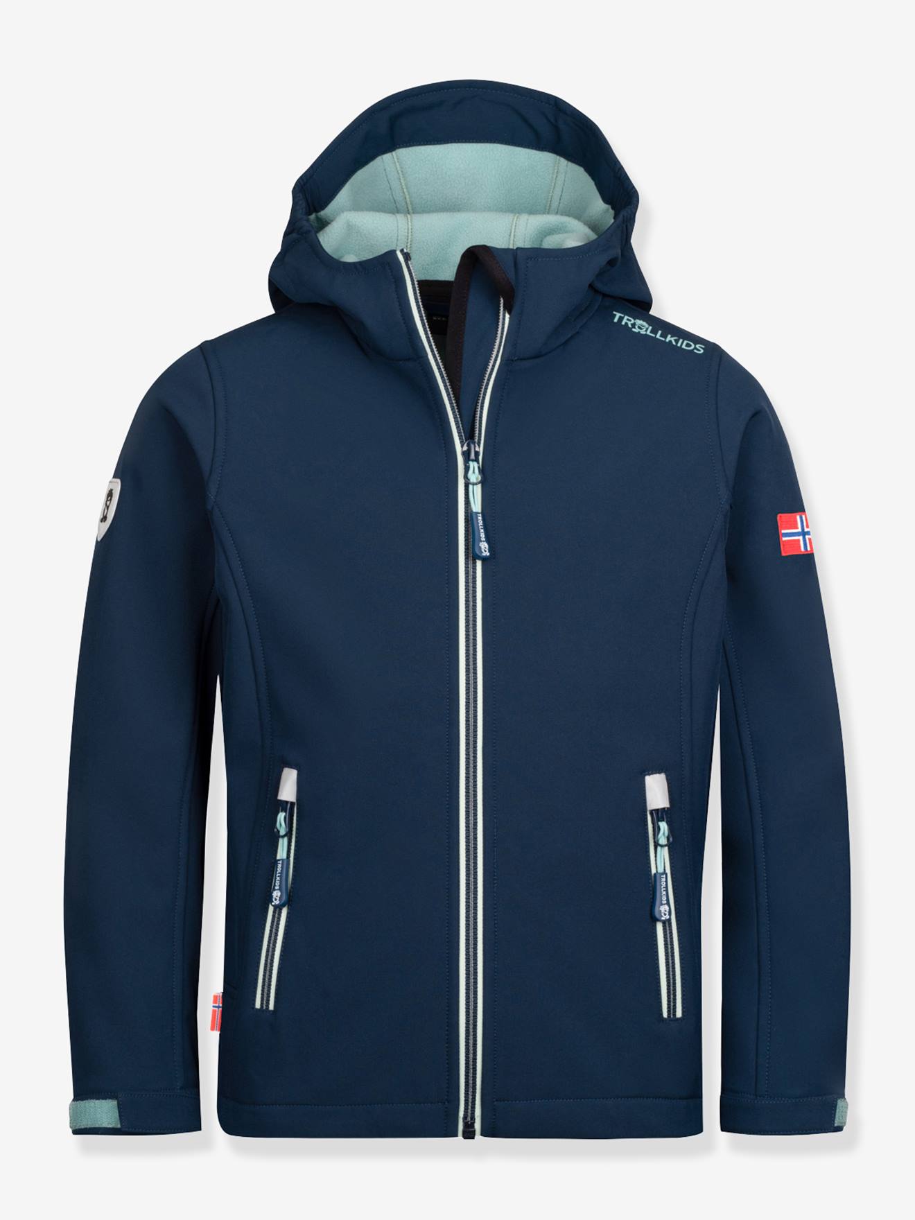 Warme Kinder Softshell-Jacke TROLLFJORD TROLLKIDS nachtblau Gr. 116