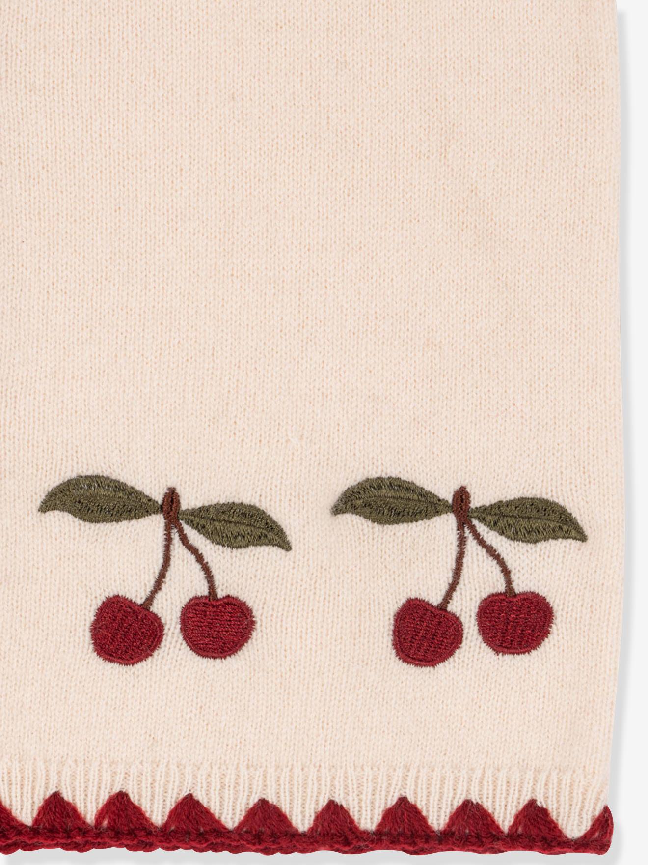 Thumbnail - Strickjacke mit Kirschenstickerei Wolle Mädchen Konges Sløjd