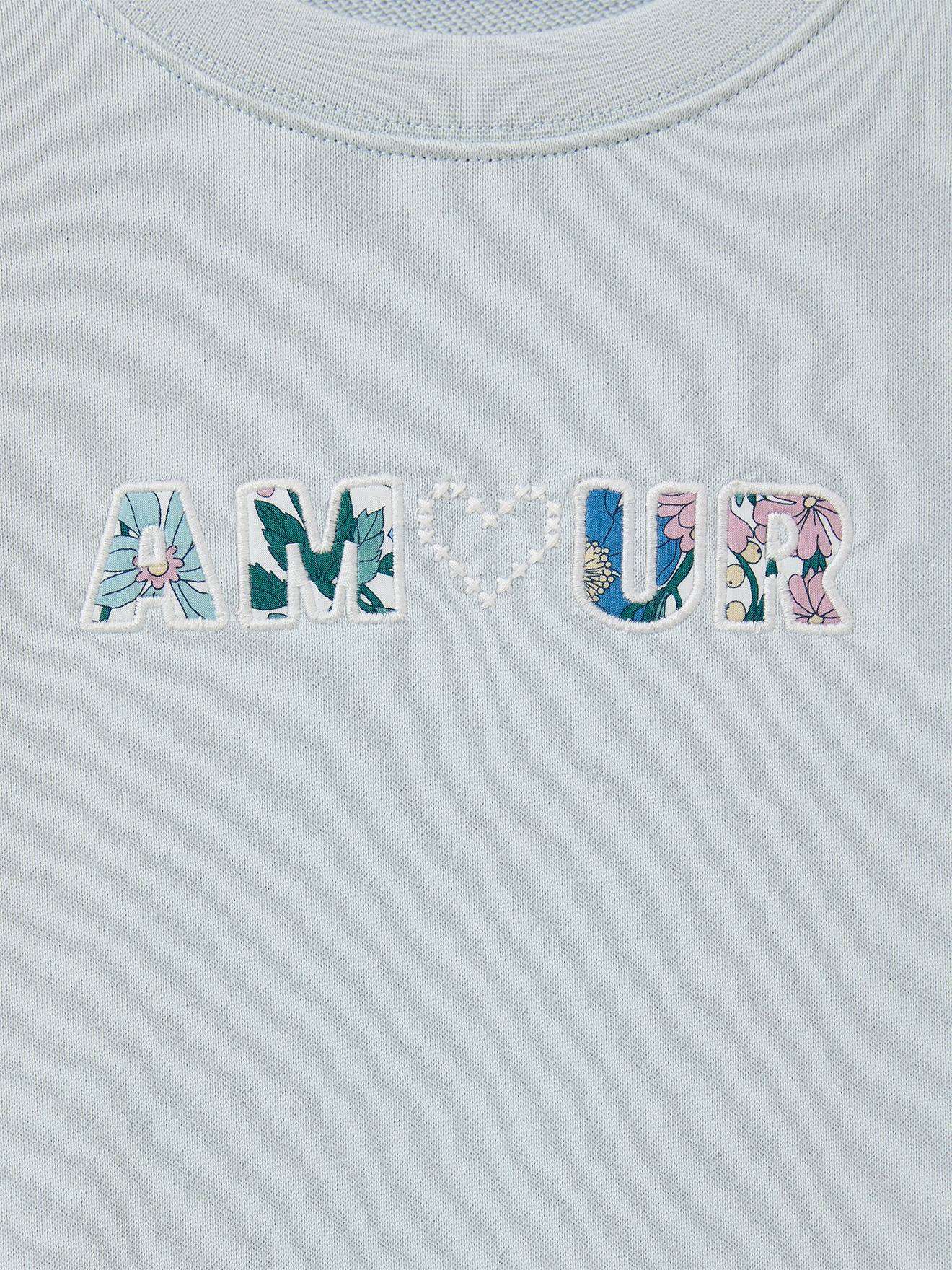 Thumbnail - Mädchen Sweatshirt mit "Amour"-Schriftzug CYRILLUS helles