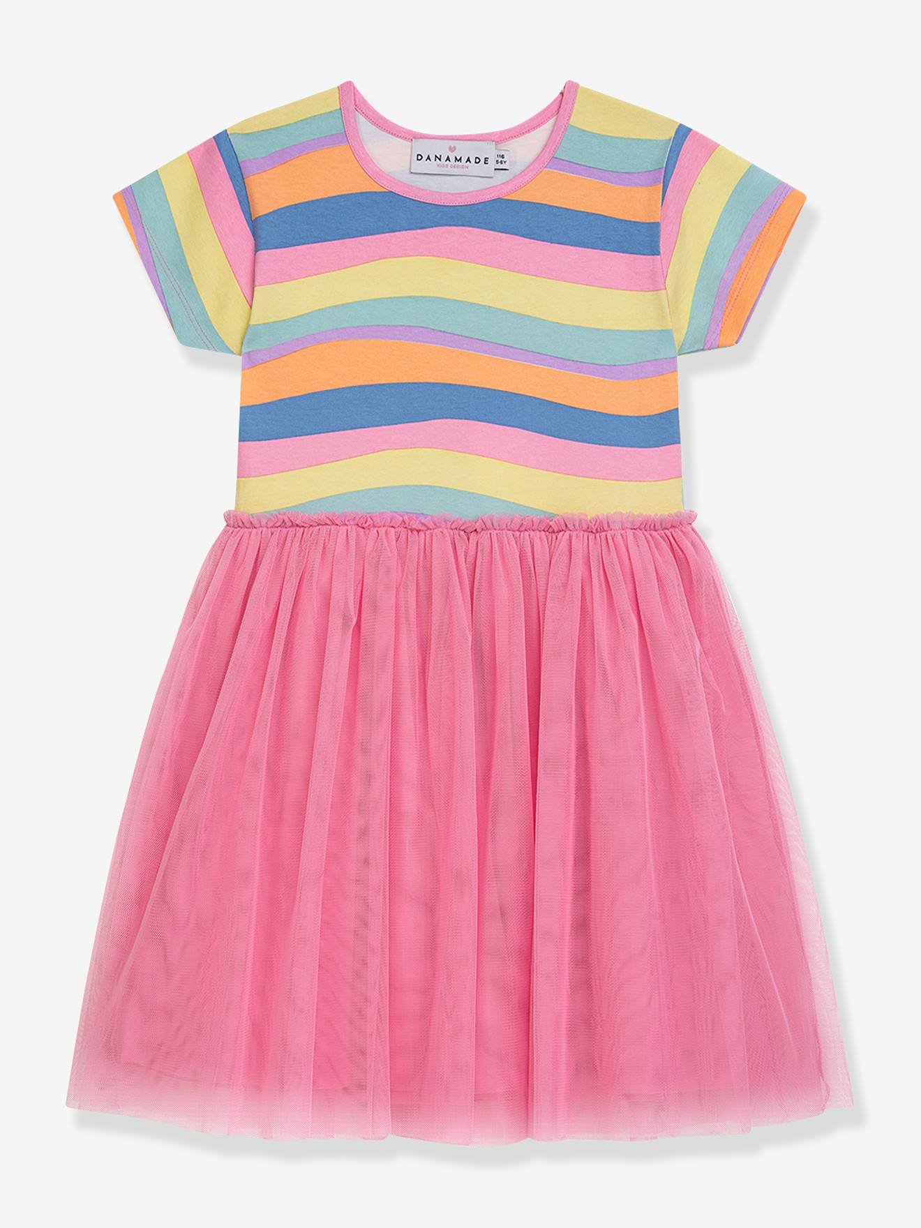 Kleid mit buntem Oberteil & Tüllrock Mädchen DANAMADE Gr. 134