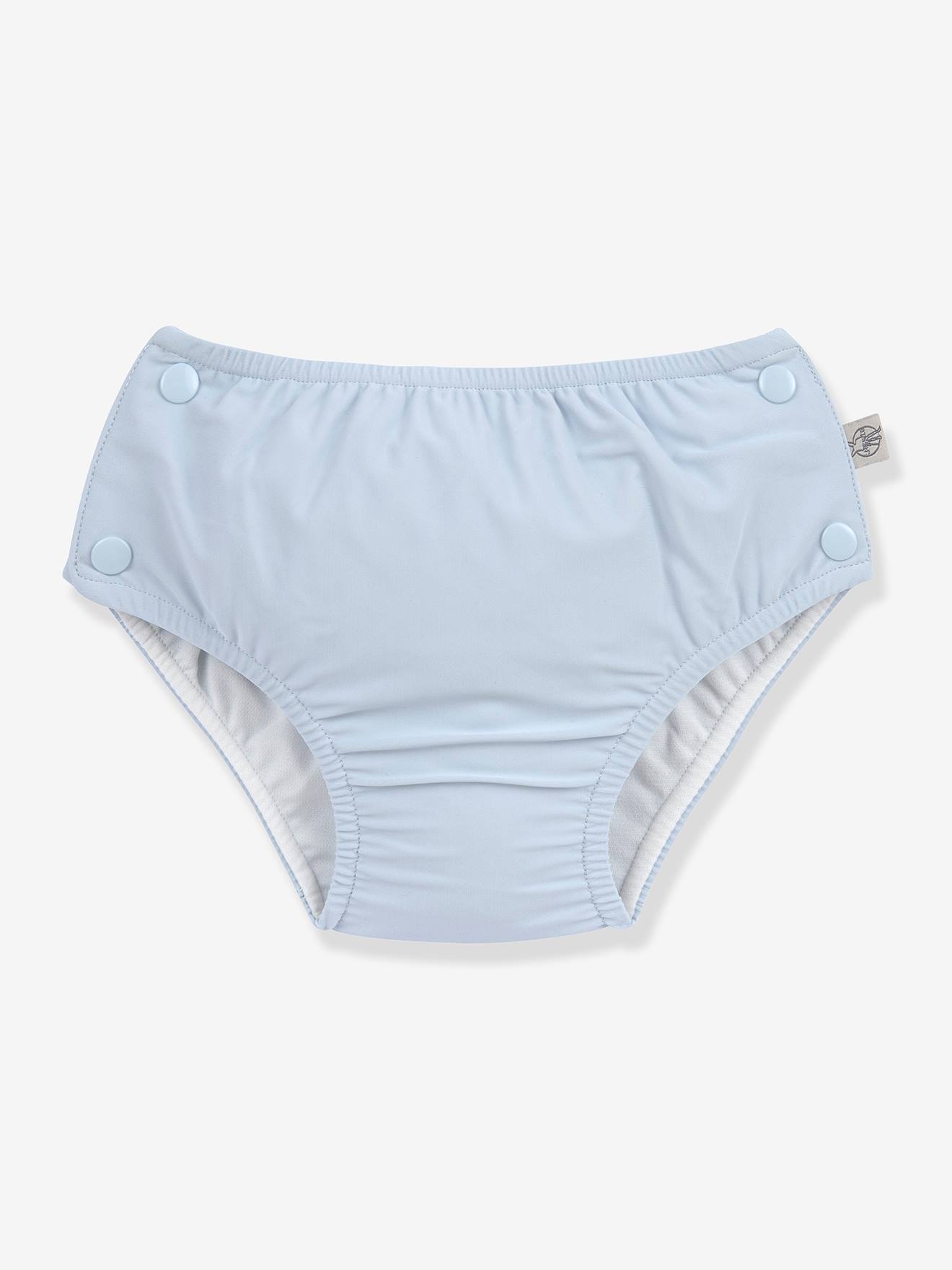 Baby Badehose HUND-Motiv wiederverwendbar LÄSSIG blau Gr. 68/74