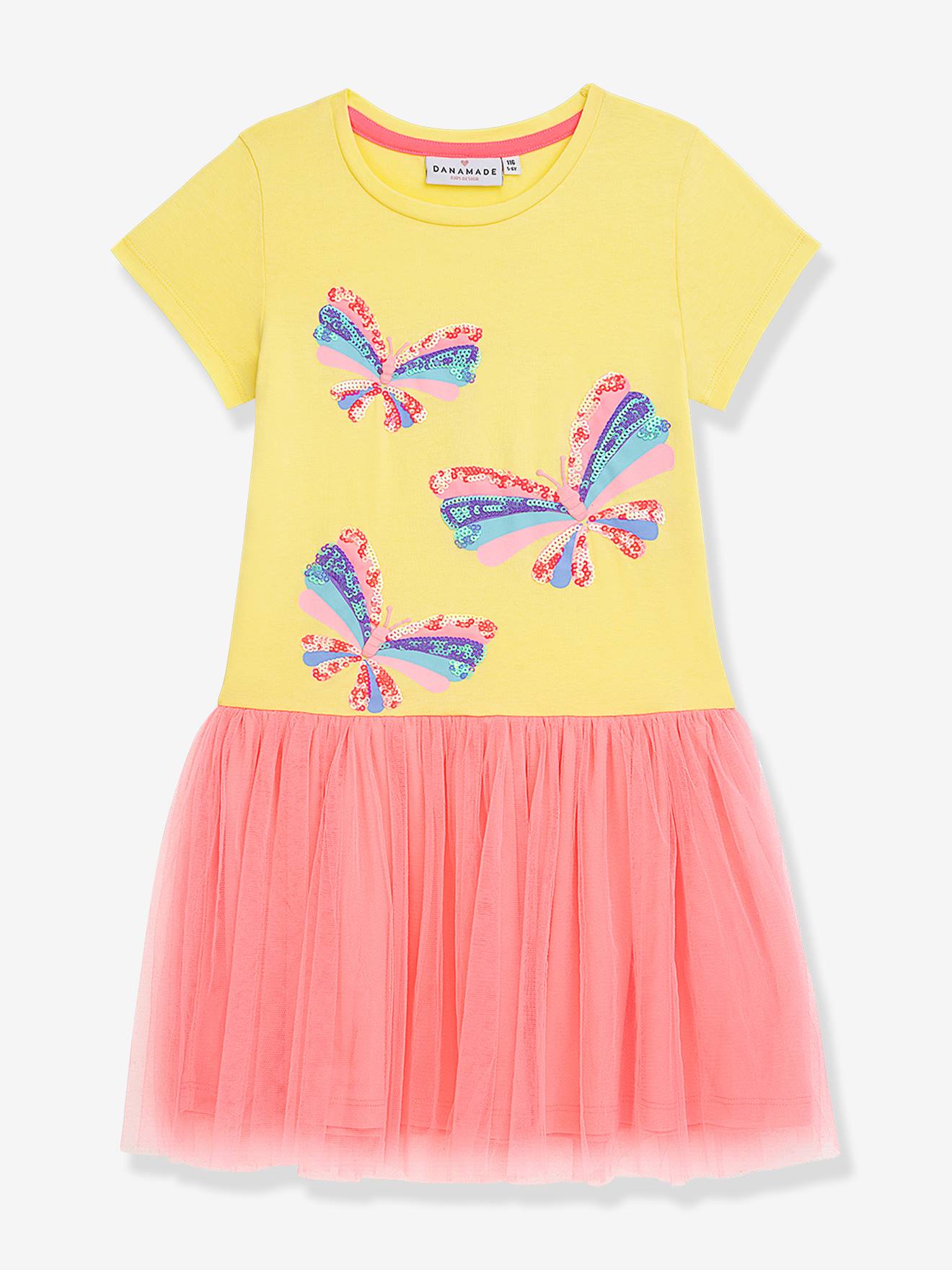 Kleid mit Tüllrock Schmetterling Mädchen DANAMADE Gr. 140