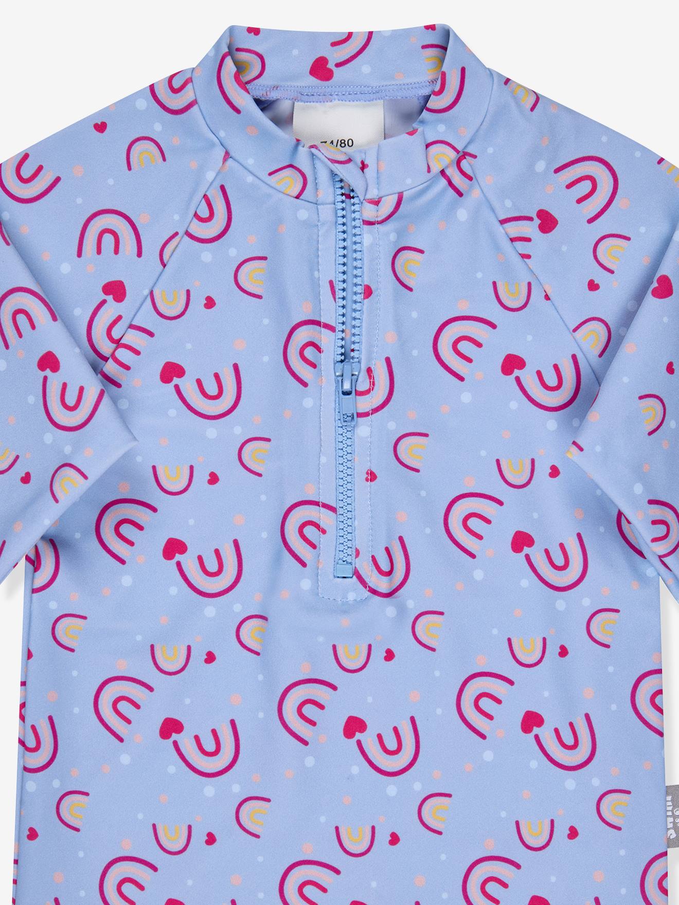 Thumbnail - Baby Badeshirt langarm mit Regenbogen-Print und UV-Schutz STERNTALER helles