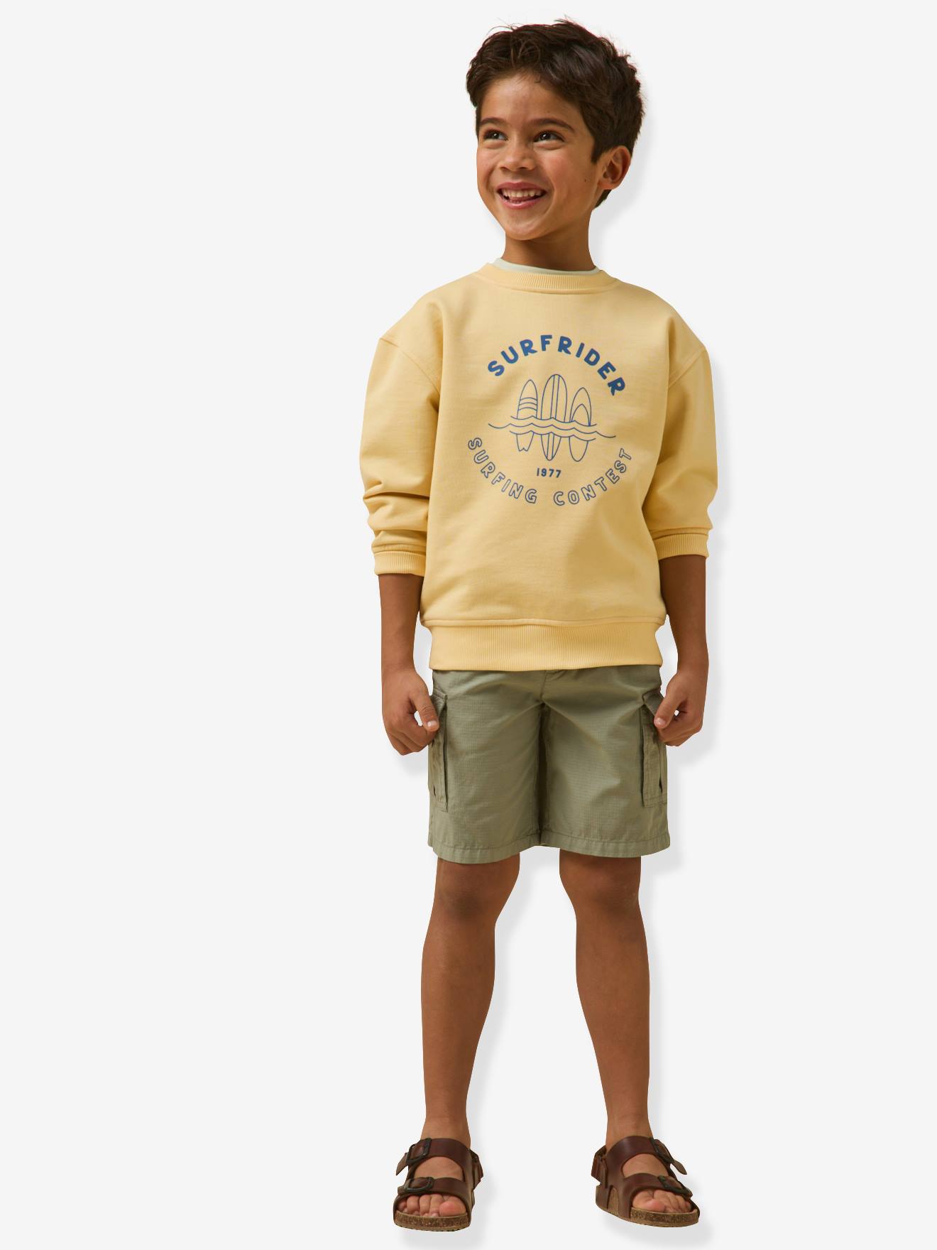 Thumbnail - Jungen Sweatshirt mit Surf-Motiv Bio-Baumwolle CYRILLUS