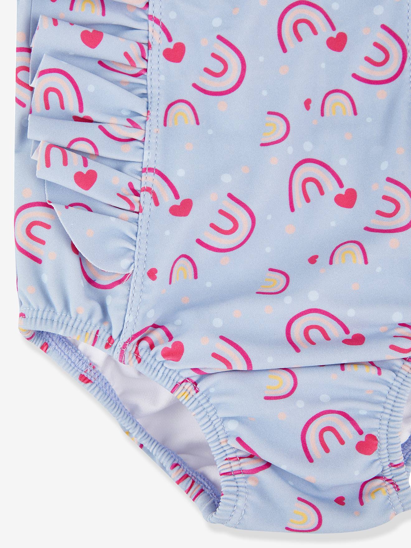 Thumbnail - Baby Badeanzug Regenbogen mit Volants