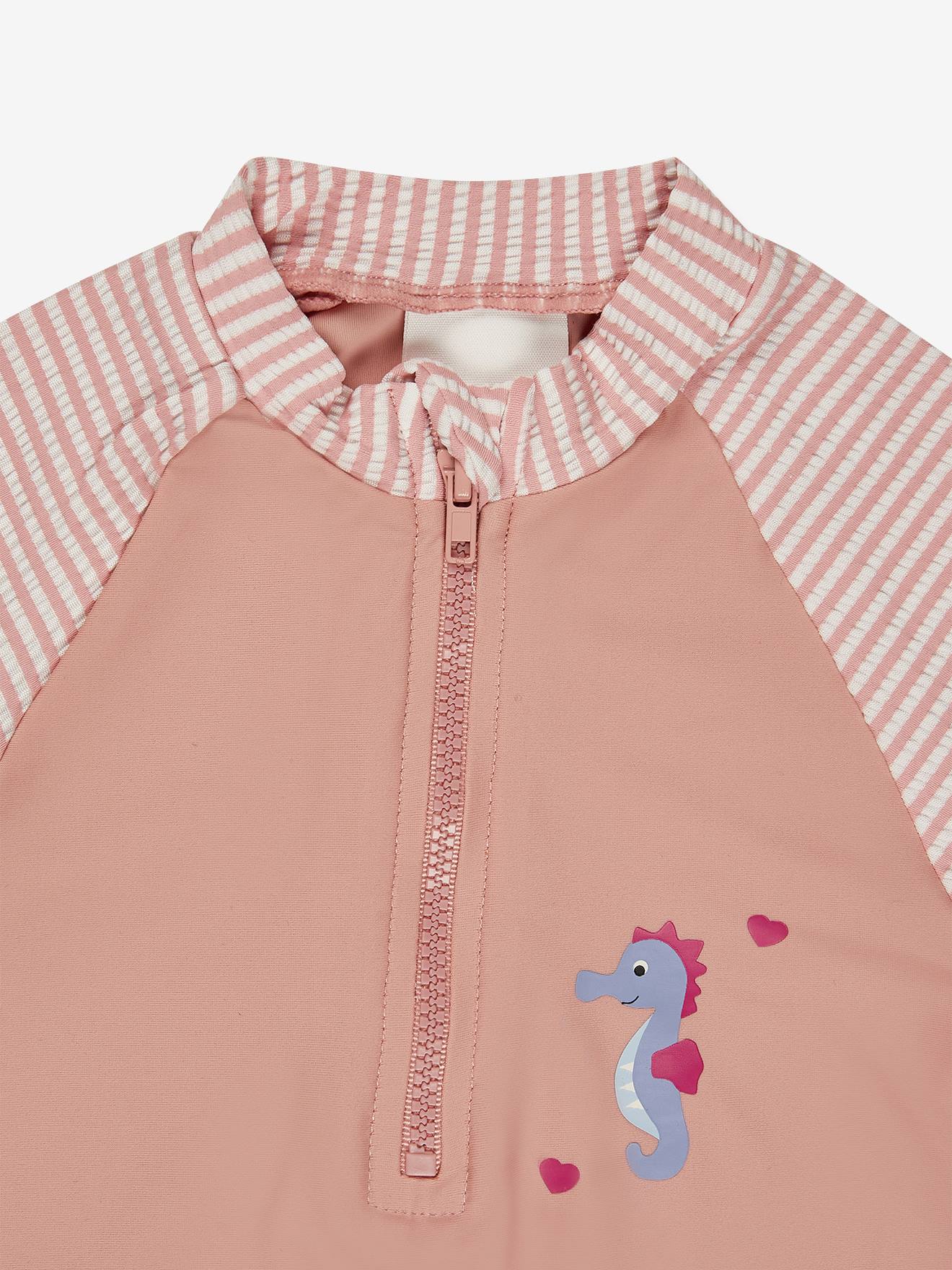 Thumbnail - Baby Badeshirt kurzarm Seepferdchen und UV-Schutz STERNTALER pudrig