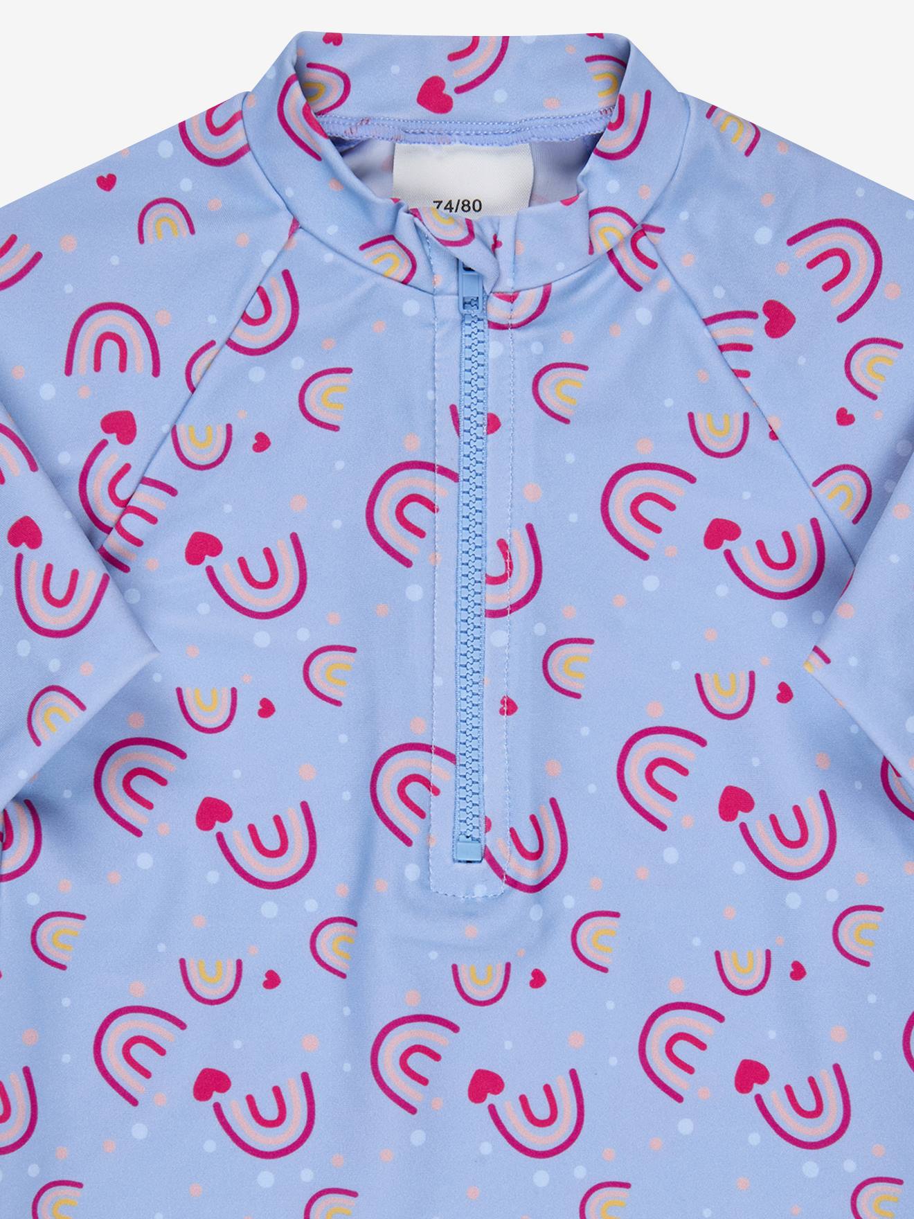 Thumbnail - Baby Badeshirt langarm mit Regenbogen-Print und UV-Schutz STERNTALER helles