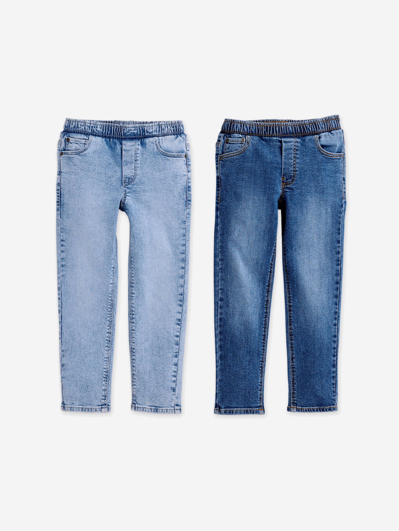 2er-Pack Jungen Slim-Jeans mit verstellbarem Dehnbund BASIC