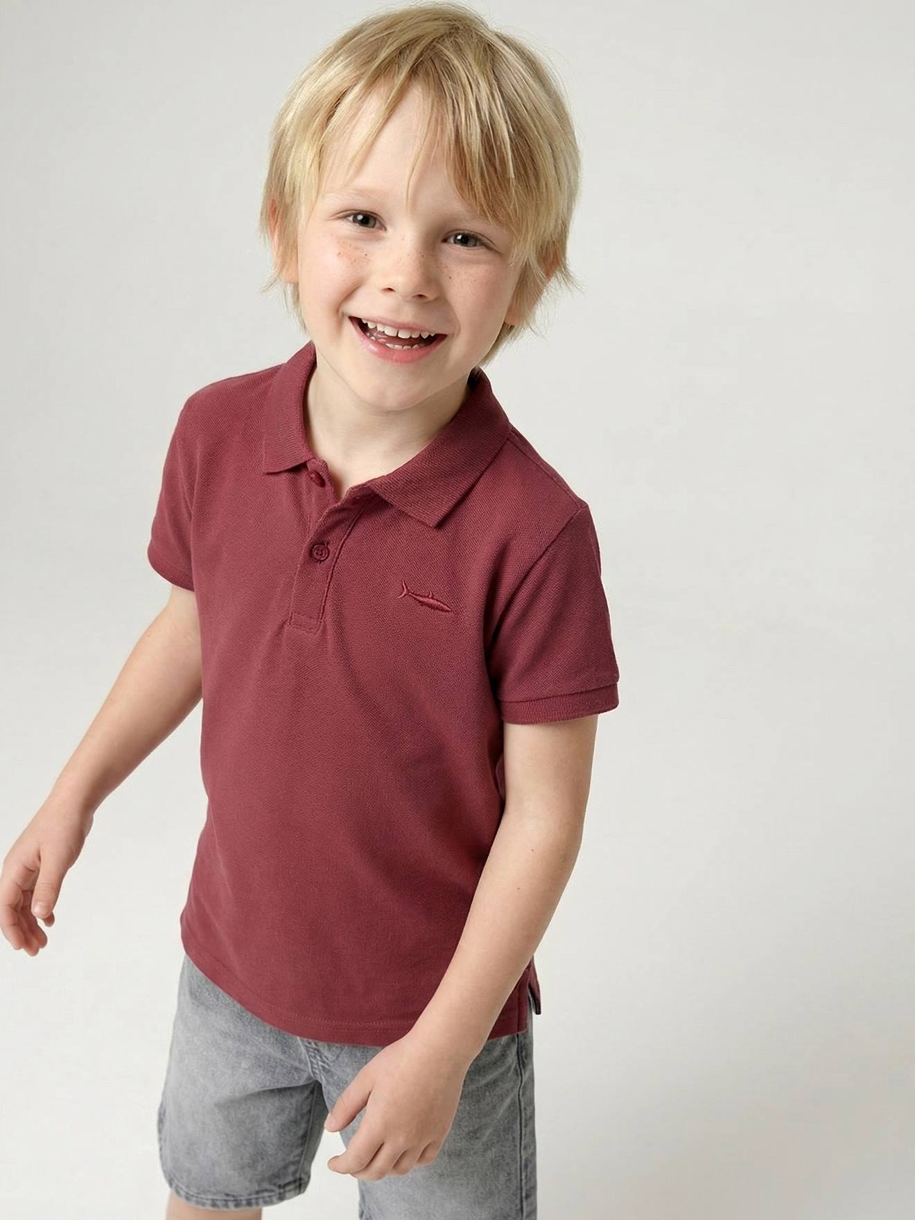 Jungen Poloshirt, kurze Ärmel terrakotta Gr. 152 von vertbaudet