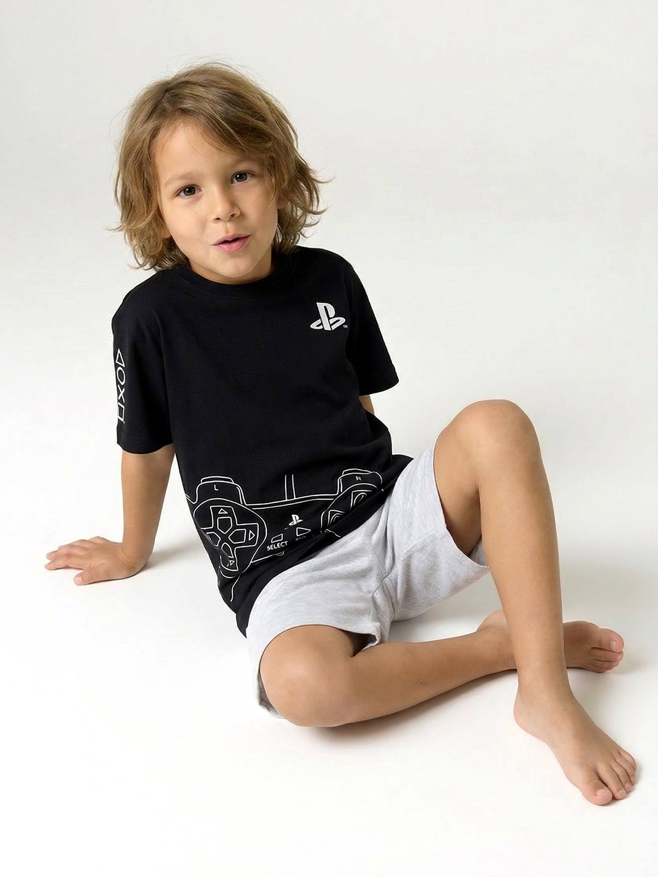 Kurzer Schlafanzug aus Baumwolle Kinder PLAYSTATION schwarz Gr. 140