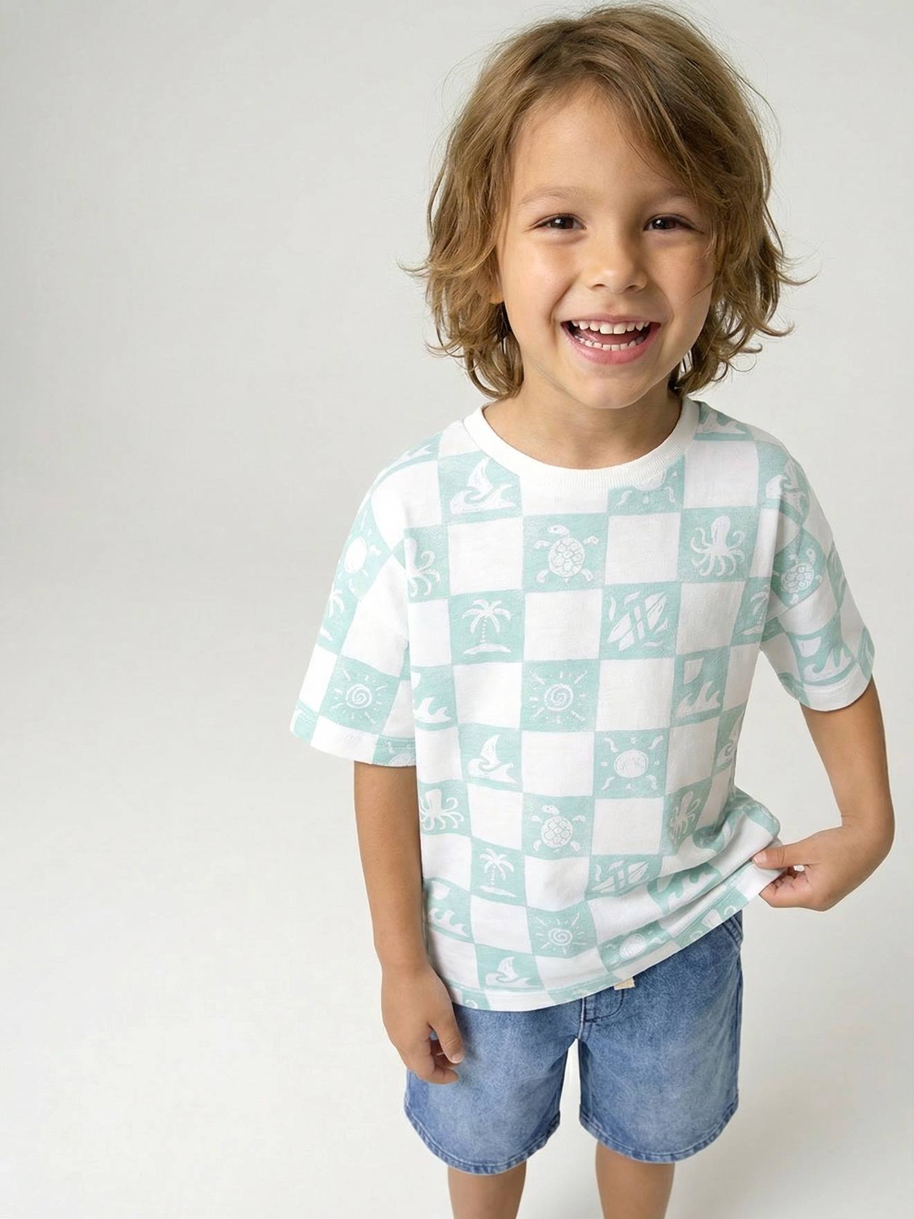 T-Shirt Jungen mit Recycling-Baumwolle