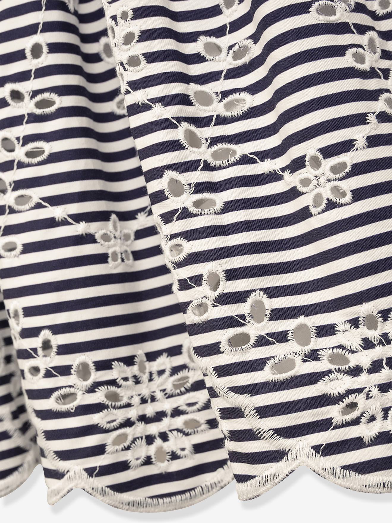 Thumbnail - Kleid mit Streifen und Spitzenmuster Mädchen DANAMADE