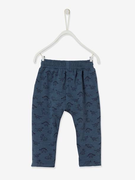 Jungen Baby Sweathose Oeko-Tex - braun bedruckt+grün bedruckt+hellgrau meliert+jeansblau bedruckt+karamell bedruckt - 13