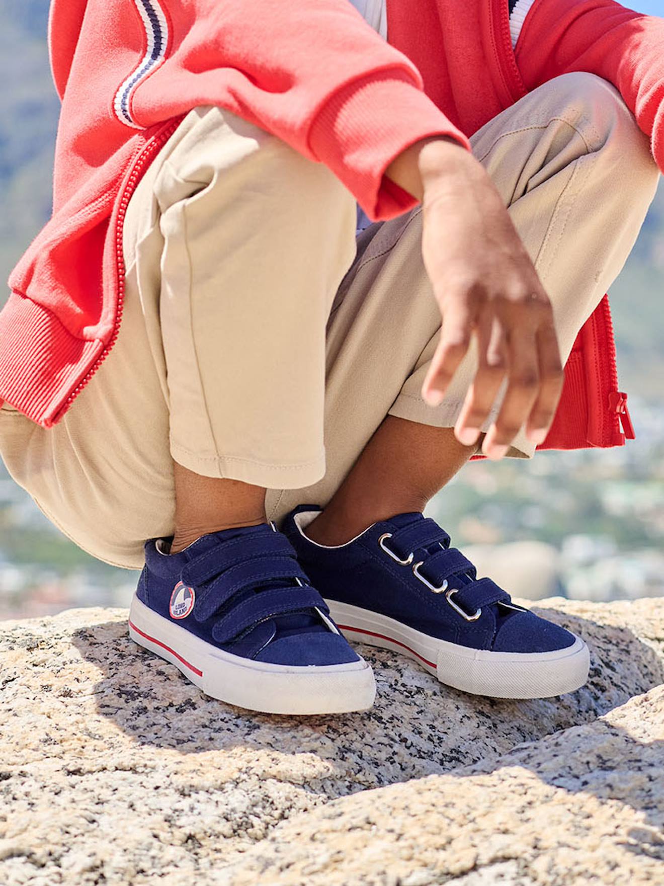Stoffschuhe Kinder mit Klett blau Gr. 31 von vertbaudet