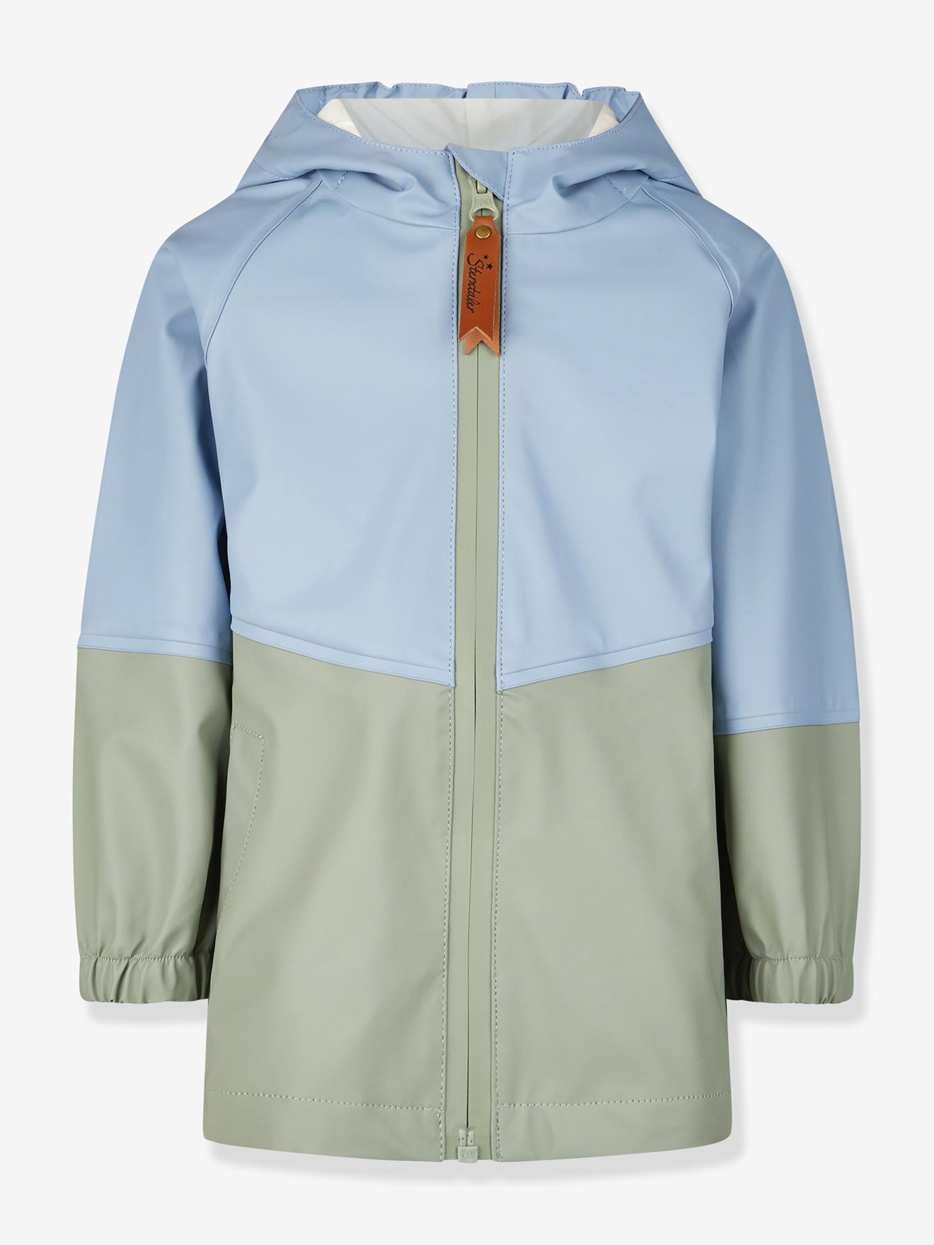 Regenjacke Farbmix wasserdicht Kinder STERNTALER, reflektierende Details salbeigrün Gr. 98
