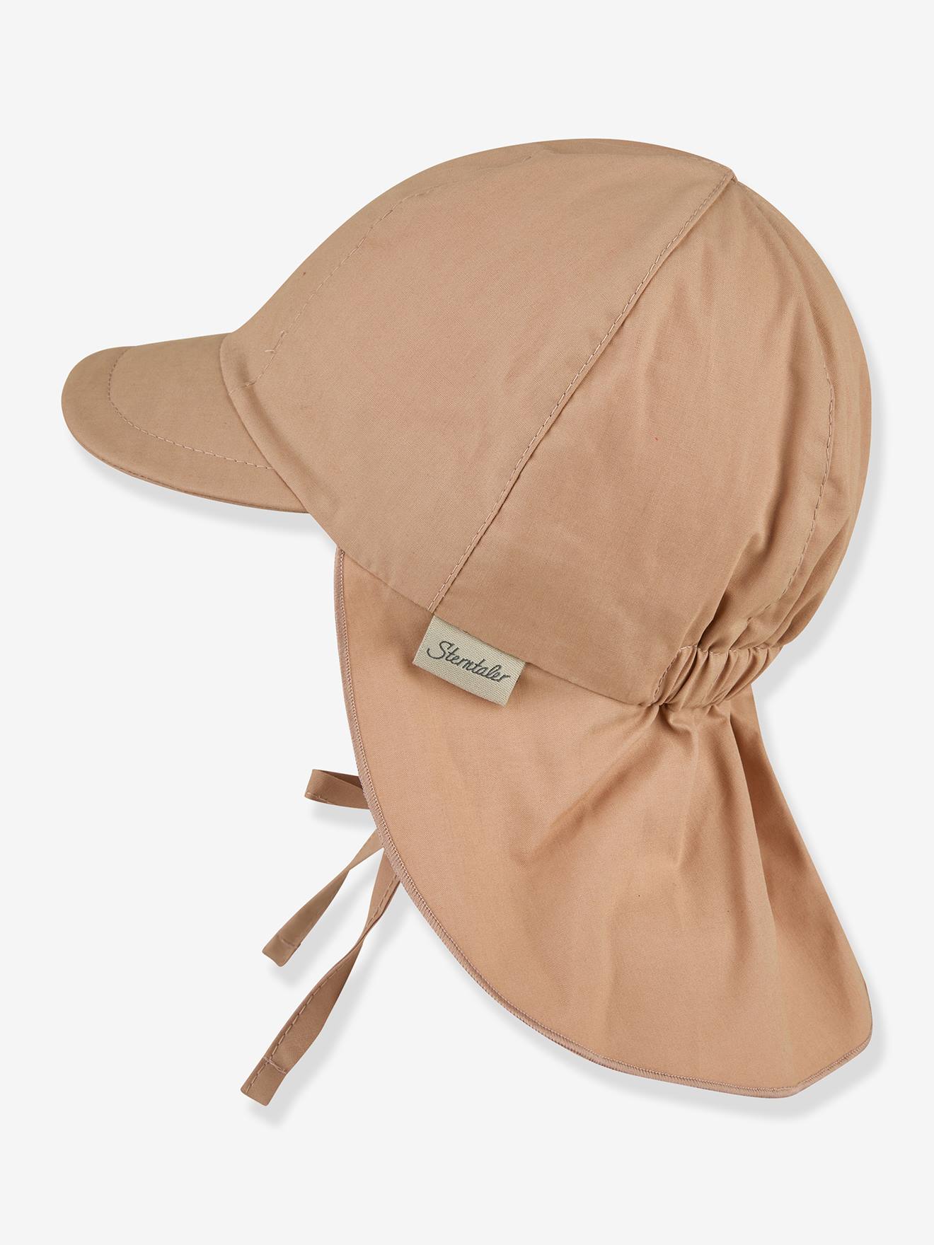 Kinder Schirmmütze mit Nackenschutz Sterntaler taupe Gr. 49 cm