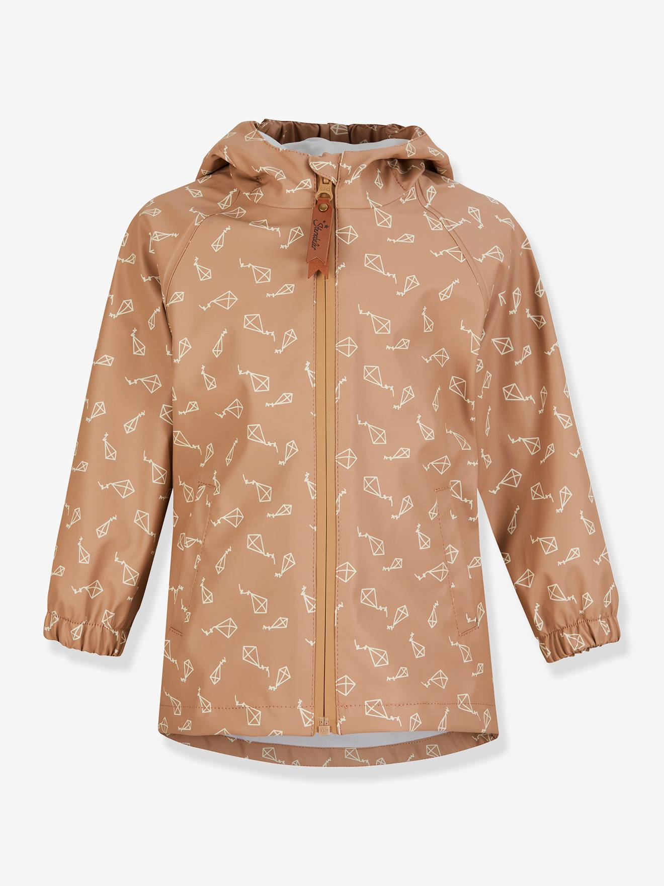 Regenjacke wasserdicht mit Drachenprint Kinder STERNTALER, reflektierende Details rosenzimt Gr. 122