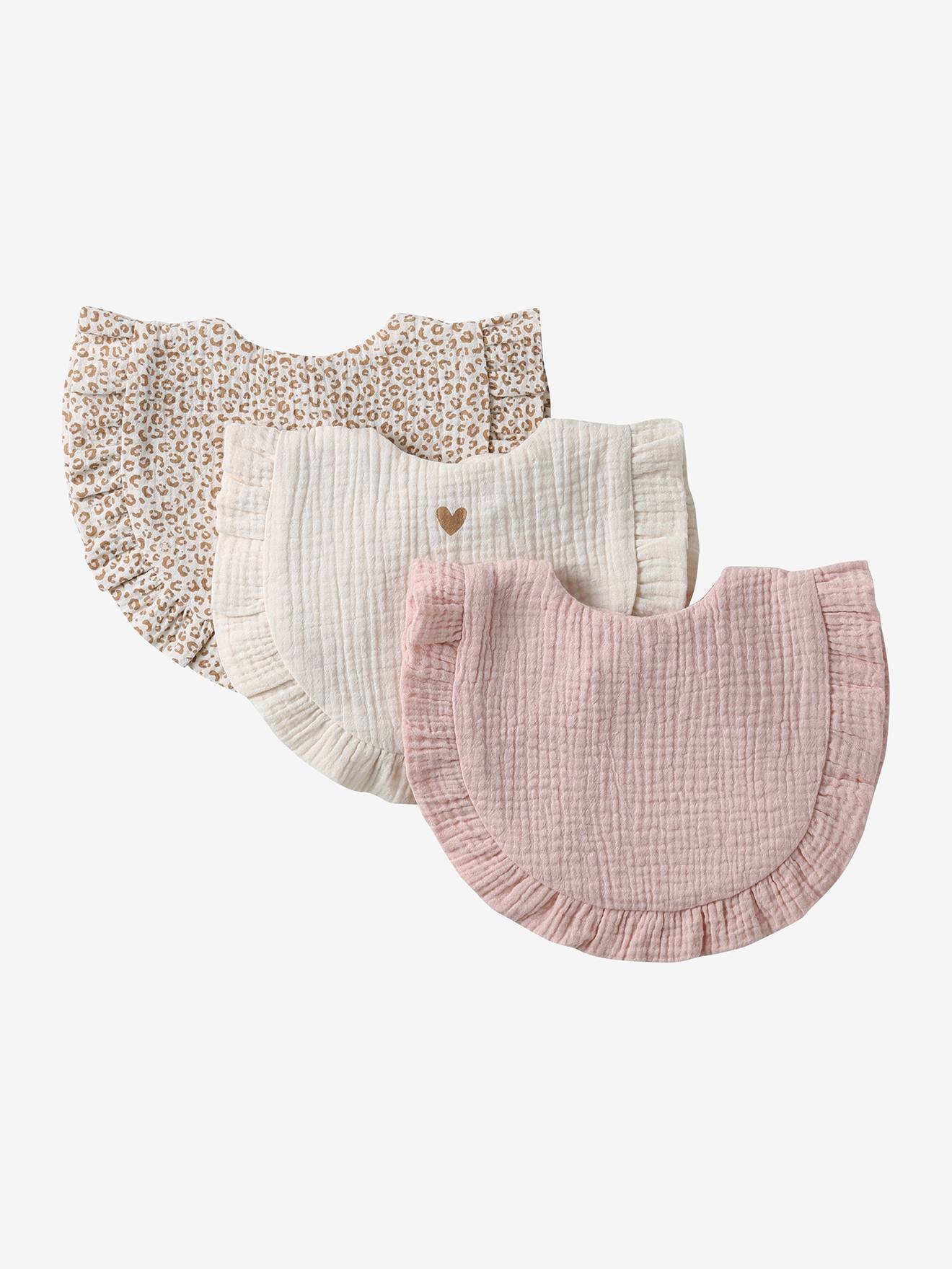 3er-Pack Baby Lätzchen mit Rüschen