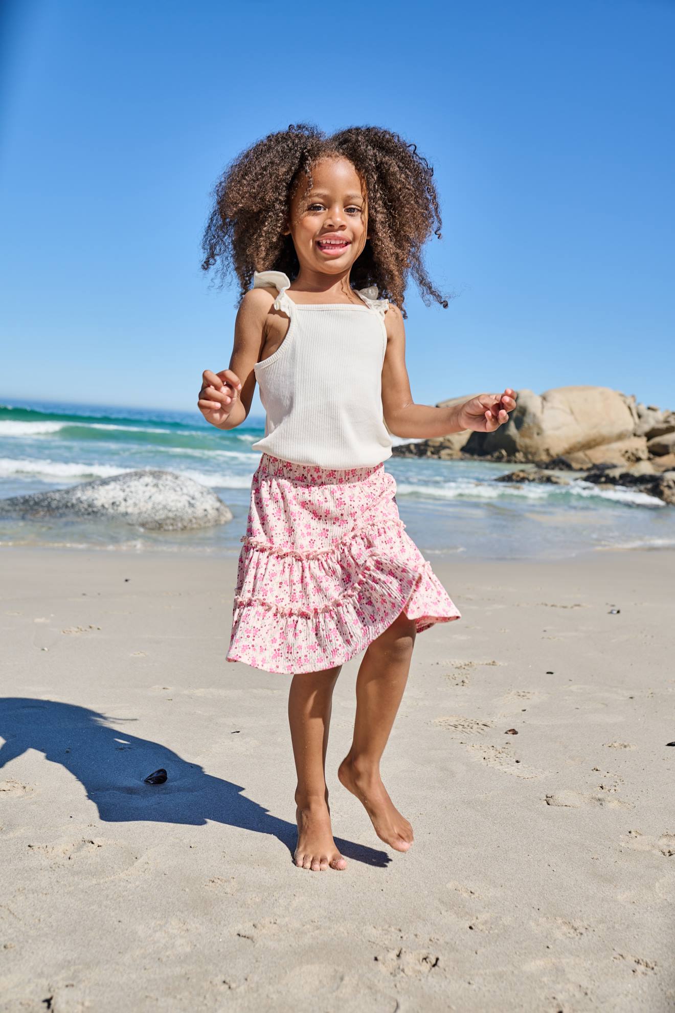 Vertbaudet Hosenrock Aus Jersey Mit Blumenprint Mädchen Hell Hellrosa 146/152