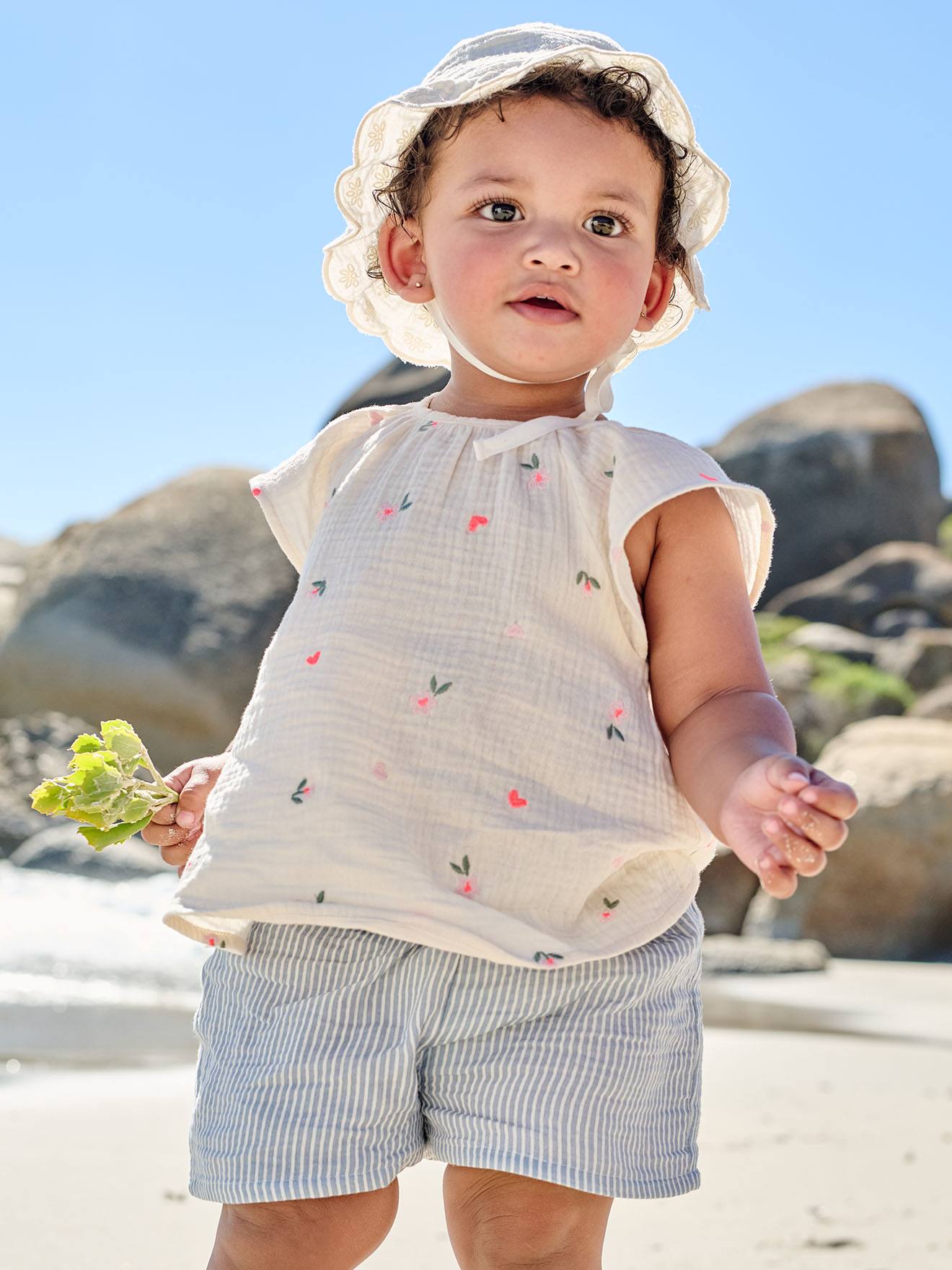 Baby Bluse mit kurzen Ärmeln