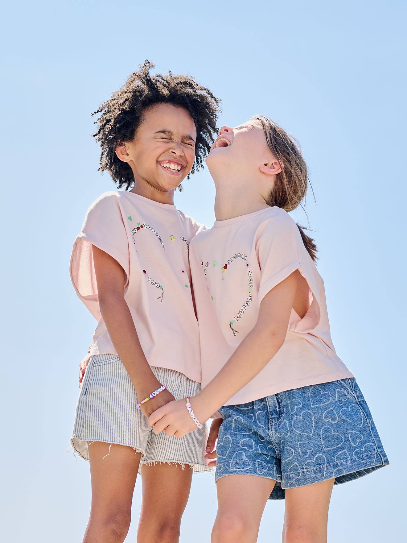 Jeansshorts mit Print Mädchen
