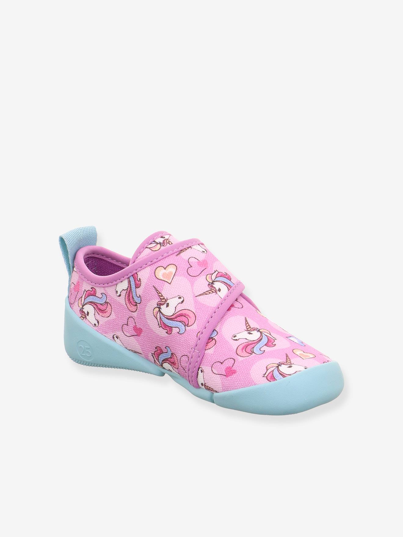 Hausschuhe mit Einhorn-Motiven Barfußschuhe VENTI Mädchen Superfit bonbon rosa Gr. 34