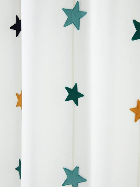 Kinderzimmer Vorhang ,,Magie', Sternengirlanden - wollweiß+wollweiß/sterne mehrfarbig - 7