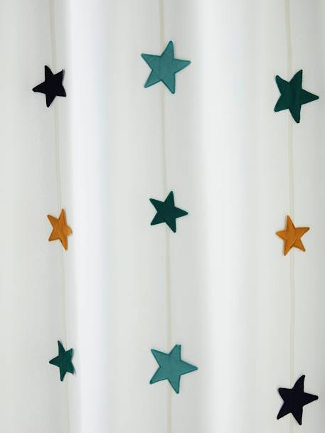 Kinderzimmer Vorhang ,,Magie', Sternengirlanden - wollweiß+wollweiß/sterne mehrfarbig - 5