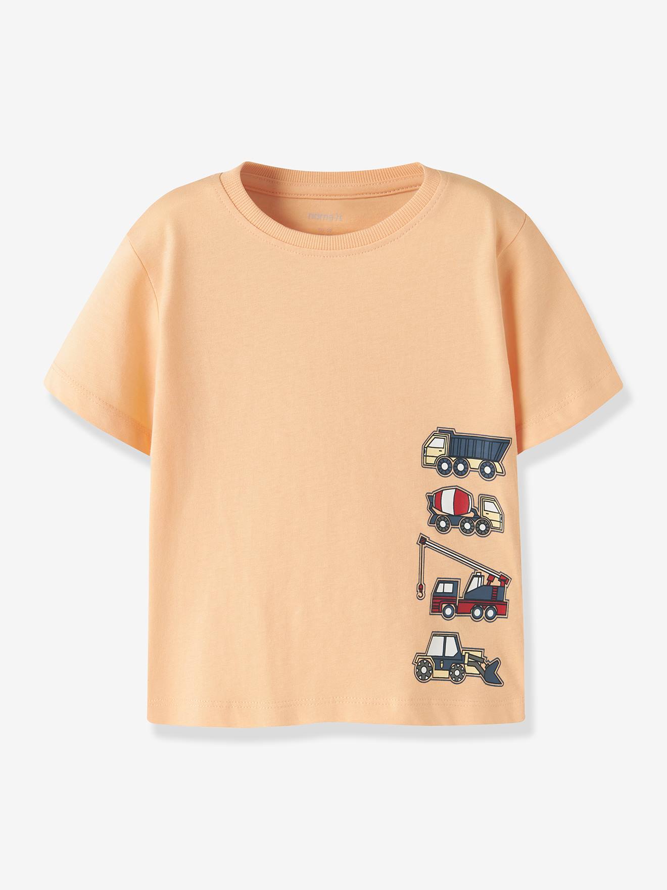 T-Shirt Loose-Fit Jungen Baumwolle NAME IT rosa aprikose Gr. 98