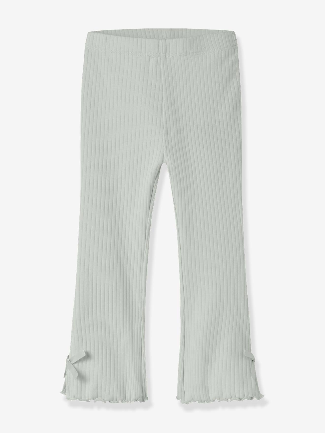 Flared Legging mit Schleifen & Dehnbund Mädchen NAME IT grün Gr. 98