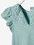 Mädchen T-Shirt mit Volantärmeln und Lochstickerei Oeko-Tex - dunkelrosa+fuchsia+hellgrün+koralle+marine+weiß - 10