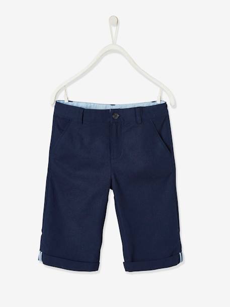 Festliche Jungen Shorts - blau+hellbeige+marine+salbeigrün - 19