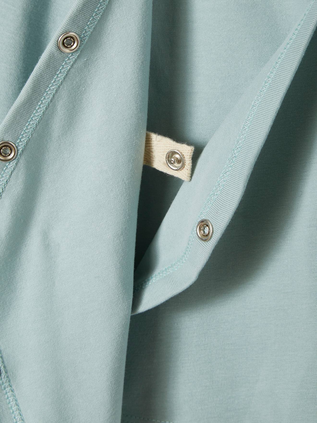 Vertbaudet Bio Baby Shirt Gestreift - Mit Druckknöpfen Hinten