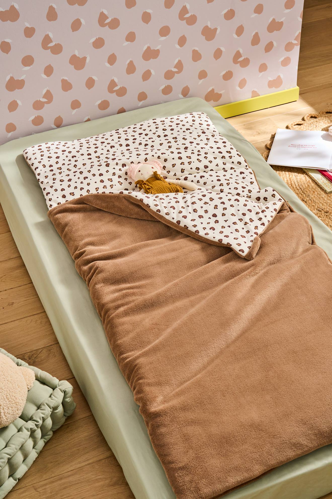 Kinder Fleece-Schlafsack mit Leoprint