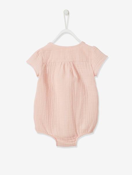 Baby Body mit seitlicher Schnürung, personalisierbar - lachsfarben - 3