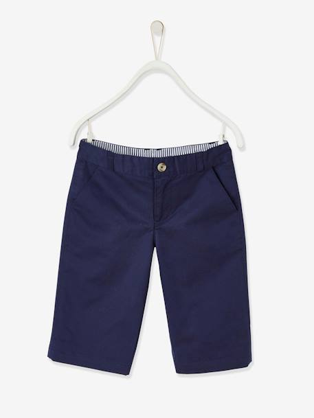 Festliches Jungen-Set: Poloshirt und Shorts - blau+marine+marine+hellbeige - 2
