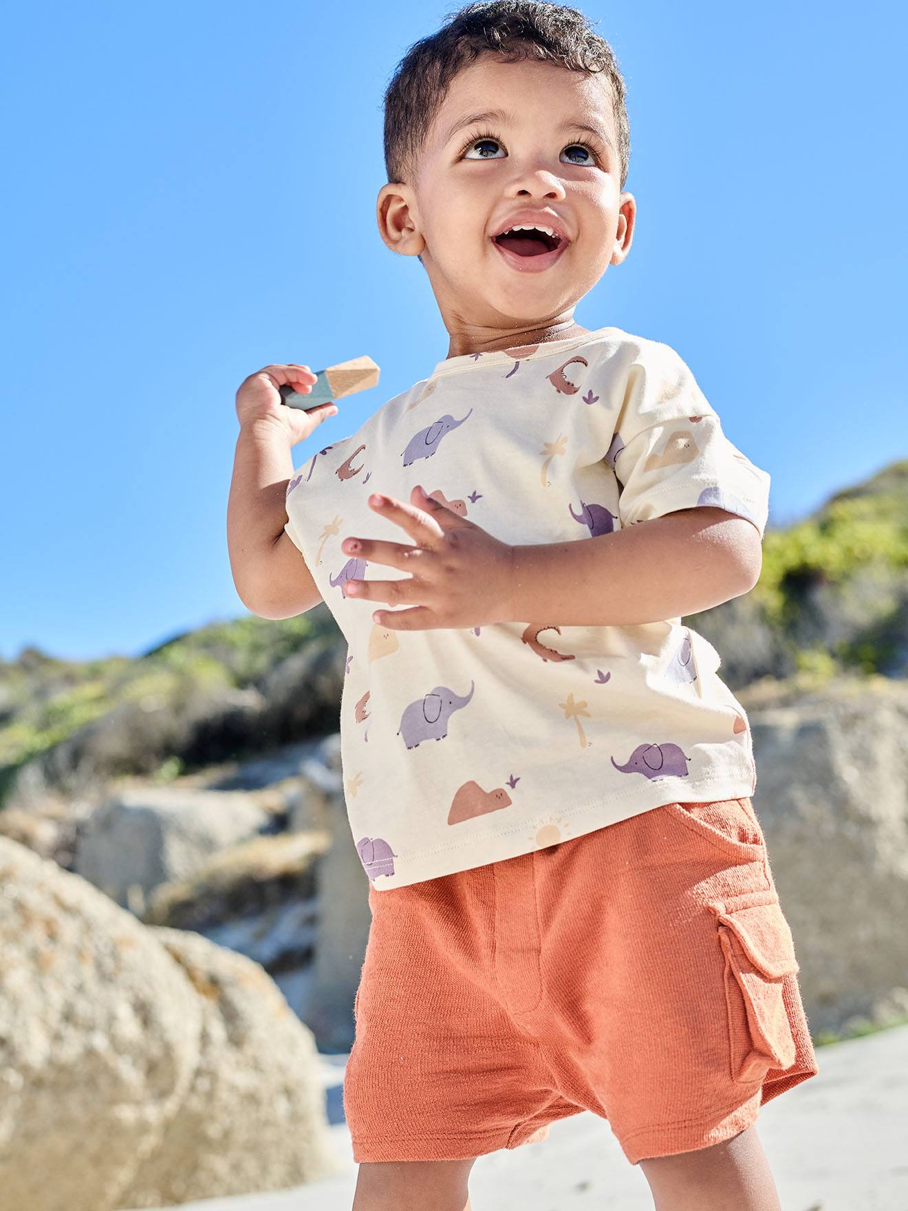 Baby Cargo-Shorts aus Sweatware Bio-Baumwolle