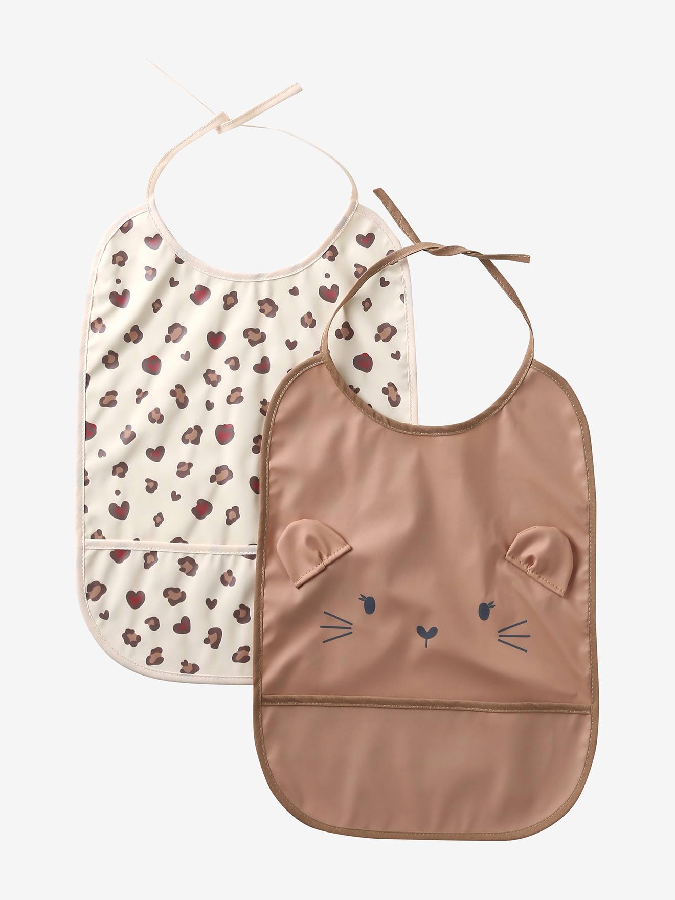 2er-Pack Baby Lätzchen mit Auffangtasche
